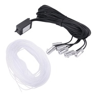 6 in 1 RGB LED Atmosphere Car Light Interior Ambient Light Fiber Optic Strips Light By App Control D