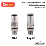 C.Ball Lock Post Gas + liquid External Thread 1/4 Kegland KL03162 KL03179
