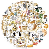 10/64Pcs Kawaii Winter Yellow Cat Sticky Graffiti Stickers for Stationery Laptop Guitar Waterproof Decal Toys Gift