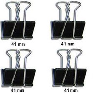Black clip box, butterfly clip 41 mm (INCLUDING 12 pieces)