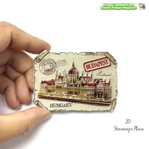 Hungary Budapest Unique Palace Cultural Creative Magnetic Fridge Magnet Tourist Souvenir Home Decora