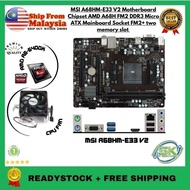 MSI A68HM-E33 V2 Motherboard Chipset AMD A68H FM2 DDR3 Micro ATX Mainboard Socket FM2+ two memory sl