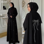 Sabrina Ribbon Abaya, Muslimah Dress, Modern Muslimah Abaya Dress SC