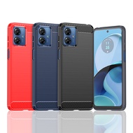 For Motorola Moto G14 G54 G84 G54 Power Phone Case Anti-knock Silicone Carbon Fiber Full Back Cover