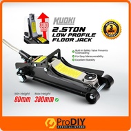 KUOKI 2.5 Ton Low Profile Floor Jack 80mm - 380mm Service For Auto Repair Tools Car Kereta 2.5ton ( 