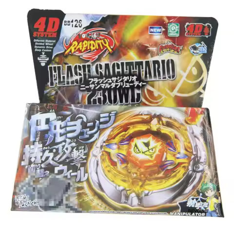 B-X TOUPIE BURST BEYBLADE jet wyvern Flash Sagittario 230WD BB126 WITH LAUNCHER