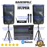 Paket speaker aktif Huper 15 inch JS10 mixer hardwell 12 channel