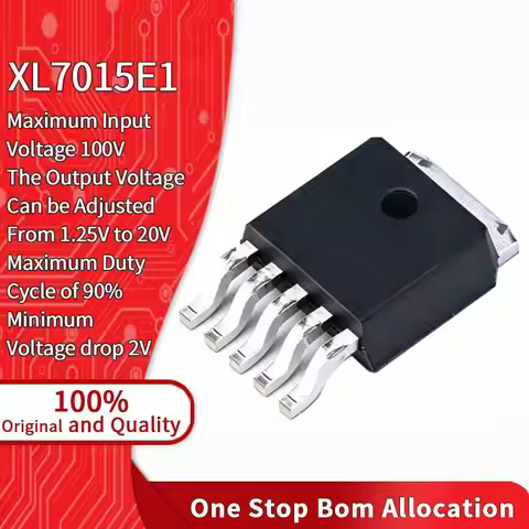 5 Pcs XL7015E1 80V DC-DC Buck Converter 1.25V-55V Output 1A Step Down Regulator 150KHz TO-252-5L Int