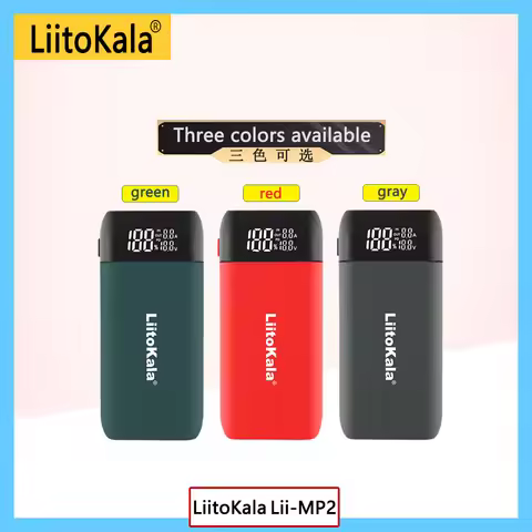 LiitoKala Lii-MP2 21700 18650 Power Bank QC3.0 Fast Charging Type-C INPUT USB Charger 20700 Mobile P