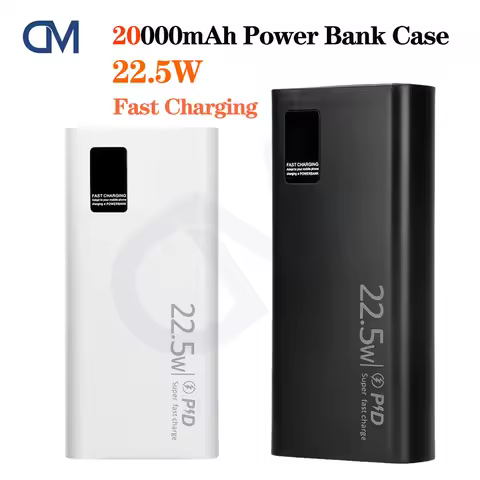 DIY Shell 1260110 Battery Holder Power Bank Case Dual USB Mobile Phone Charger TypeC 20000mAh Batter