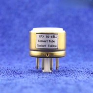 One Gold plated 7F7 [TO] 6SL7 5691 6N9P 6H9C Vacuum tube convert socket HIFI DIY