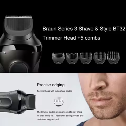 A66K-Electric Shaver Beard Trimmer Head For Braun Series 3 BT32 Stlying Shaver Head Razor Blade Repl