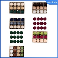 [RazecaMY] 12 Pcs Flocked Christmas Baubles Decorative Baubles Christmas Decoration Shatterproof Han