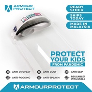READY  Kids Face Shield With Comfort Sponge, Full-Face Cover Anti-Droplet Anti-Dust Anti-Fogging Anti-Splash