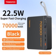 TRANYOO 【TIS】 F17 70000mAh แบตเตอรี่สำรองแท้ 22.5W ชาร์จเร็ว 2 ช่องทางเข้า 4 ช่องทางออก ความจุสูง แส
