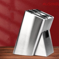ALISONDZ Knives Holder, Stainless Steel Floor-Standing Knives Storage Rack, Multifunctional Drainage