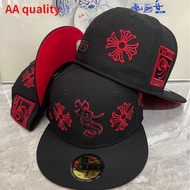 AA quality black Chicago White Sox baseball cap with red floral embroidery, stylish sun protection f