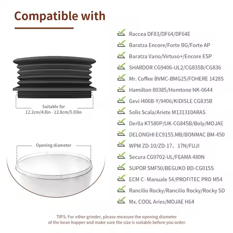 CAFEMASY Coffee Grinder Hopper Bellows Espresso Grinder Bean Bin Cleaning Tools For Baratza/Fellow O