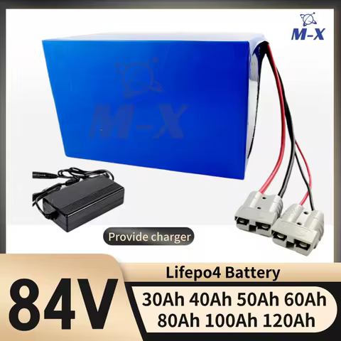 84V 50Ah 60Ah 70Ah 80Ah 100Ah 120Ah 84v Lifepo4 Battery Bluetooth App BMS 27S for 4KW 8KW Two Wheele