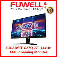 GIGABYTE G27Q 27" 144Hz 1440P Gaming Monitor, 2560 x 1440 IPS Display, 1ms (MPRT) Response Time, 92% DCI-P3, VESA Display HDR400, FreeSync Premium, [ 3Years Local Warranty ]  Promotion Free Force M9 Wireless Laser Mouse ] Jan 31 - feb 28 2022