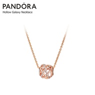 Pandora_สร้อยคอผู้หญิง สร้อยคอแฟชั่น Pandora_necklace Hollow Galaxy สร้อยคอแพนดอร่าโรสโกลด์