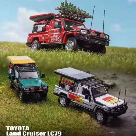 Spot Autobots 1:64 AM LC79 Land Cruiser J70 Pickup Single Layout Alloy Car Model Collection Desktop 