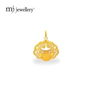 MJ Jewellery 3D 999.9/24K Pure Gold Longevity Lock Pendant B653
