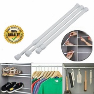 {DAISYG} Bathroom Spring Loaded Extendable Telescopic Voile Tension Curtain Rail Pole Rod