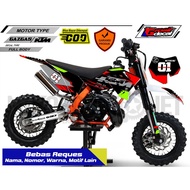 Gazgas 50cc Mini trail Decal Sticker KTM/ SSR Full Body/ Free Custom