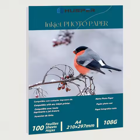 HUSPER A4 Size 108G Matte 100 Sheets Photo Paper for Inkjet Printer