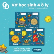 4-cup CD NOTEBOOK NOTEBOOK Universe Green 48 pages 100GSM 170x240mm - Code: B01