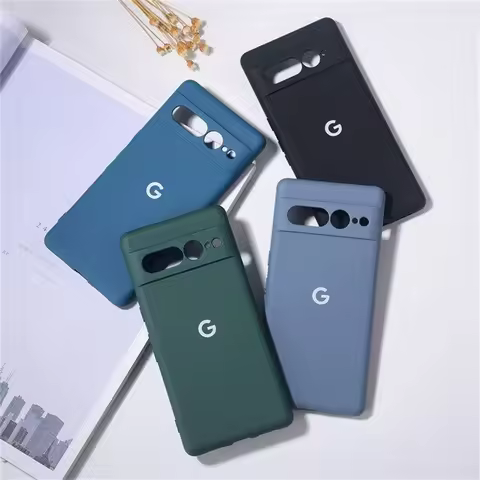 For Google Pixel 6 Case For Pixel 8/7/6 Pro Cover Original Liquid Silicone Rubber Shockproof Bumper 