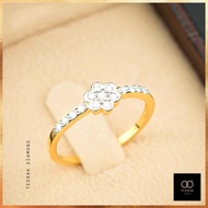 แหวนเพชร Diamond แท้ 100% (ไม่แท้ยินดีคืนเงิน) ทองคำแท้18K แหวนเพชรหรู (TEERAK DIAMOND) PLATINUM (ทองคำขาว) 45-55 mm.