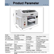 A3 Uv Flatbed Printer Mobile Cover Uv Dtf Film Printer All in One 2 in 1 A3 30cm Roll Uv Dtf Sticker