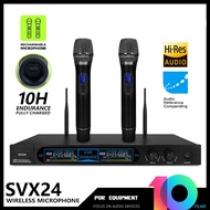 SVX24 Professional Wireless Microphone UHF Cordless Rechargeable Mic Dual Handheld Metal Mikrofon Ka
