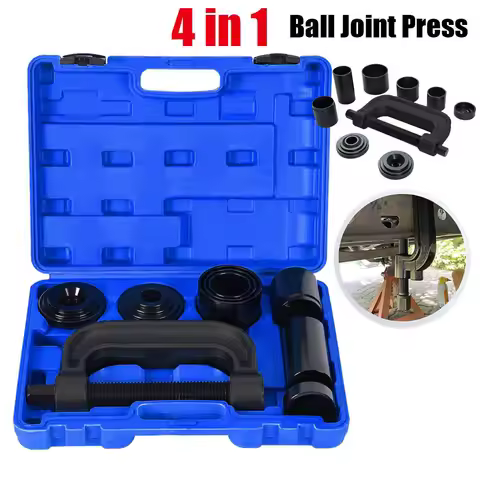 10pcs 4 in 1 Heavy Duty Ball Joint Press & U-Joint Removal Tool Kit 4x4 Drive Adapter for Cars And L