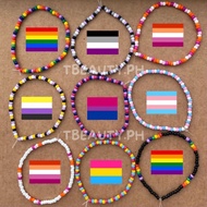 Pride Rainbow Beaded Bracelets | Pride Flags Color Aesthetic | LGBTQIA Beaded Pride Bracelet