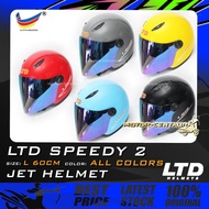 TOPI KELEDAR LTD SPEEDY 2 VISOREX HELMET BLACK, MODERN GREY, TRENDY RED, YELLOW, BALDI BLUE SIZE: L 