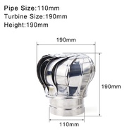 Stainless Steel Roof Ventilator Wind Turbines Air Vent Attic Ventilator 110mm Pipefit Roof Ventilati