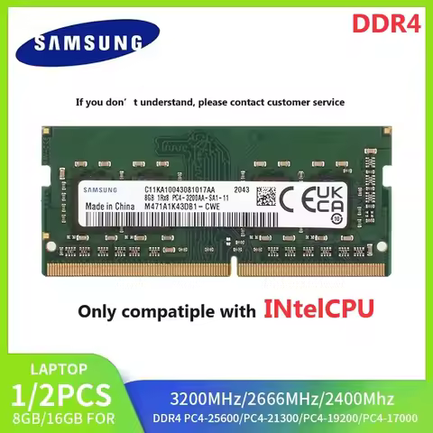 Samsung DDR4 Memoria For INtel CPU 8GB 3200MHz 16GB 2666Mhz 2400MHz 4GB RAM SODIMM Laptop Memory PC4