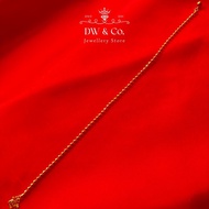 DW & Co. Jewellery Emas Bangkok Korea 24K Gold Plated Bracelet Gelang Tangan Love Clip (2cm)