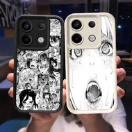 O-21 Girl Face Ahegao Casing for Xiaomi POCO M6 X6 NEO M7 M4 Pro Black and White