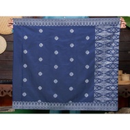 💥NEW💥 Sampin Songket Bunga Tabur Navy Blue sulam Silver - Samping Biru gelap saiz dewasa 2 meter suk