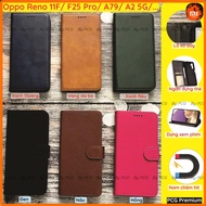 Oppo Reno 11F Reno11 11 F / F25 Pro/ A79/ A2 5G leather case, high quality leather, with card compar