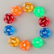 5Pcs/set D12 Digital Dice 12-sided Colorful Acrylic Dice for Board Game Accessories Educational Supp