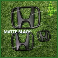 (Black Logo )Honda LOGO EMBLEM Jazz / City / HRV / Civic ES FC FB FD/ BRV /Car Emblem Logo Matte Bla