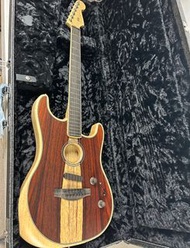 Fender Limited Edition American Acoustasonic Stratocaster Acoustic Electric Guitar - Exotic Ziricote