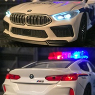 Niche design☒✺Simulasi Chimei C317 BMW M8 kereta polis aloi model kereta hiasan polis keselamatan aw
