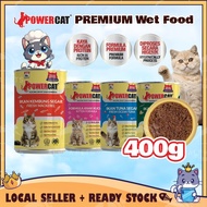 CATQUEEN Powercat 400g Wet Cat Food Kitten Tuna Ocean Fish Mackerel High Protein Omega 3 6 Cat Canne