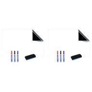 2X Whiteboard Foil 60X40 cm Magnetic Self-Adhesive Magnetic Foil White Include Whiteboard Marker